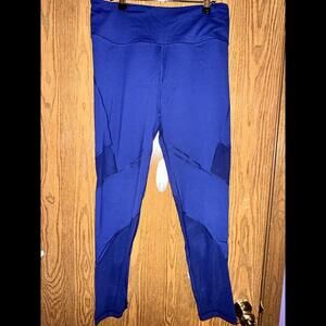 Victoria Secret Sport Blue Mesh Leggings Size L